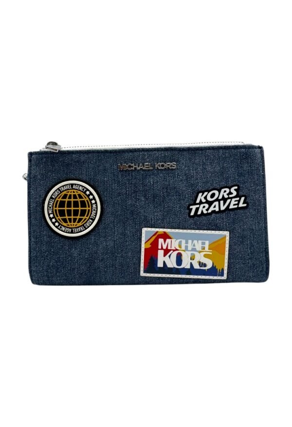 MICHAEL KORS - TRAVEL EMBLELLSHED DENIM WALET - Image 13